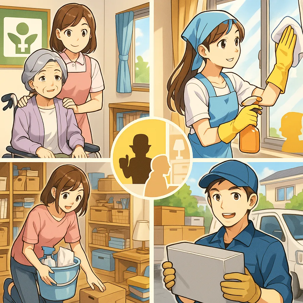 介護保険外サービスと便利屋活用の4シーン：家事代行・部屋の片付け
